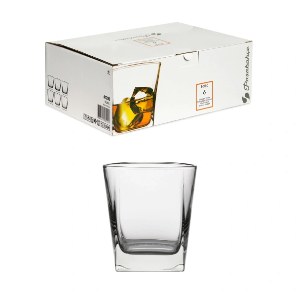 Набор стаканов, для виски, 6шт, объем 310мл, низкие, стекло, Baltic, PASABAHCE, 41290 605201