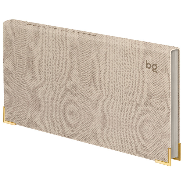 Еженедельник недатированный, 64л., твердый переплет, кожзам, BG "Python.Bronze", цветной срез 371689