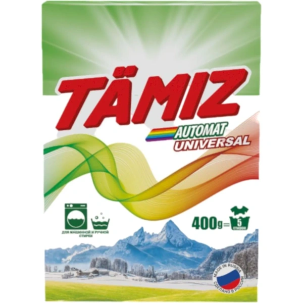 Порошок стиральный для всех типов стирки Tamiz Universal 0.4 кг для белого и цветного белья 2512661 ЧЕСТНЫЙ ЗНАК! мипромторг