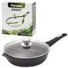 Сковорода 26 см, съемная soft-touch ручка, крышка, антипригарное покрытие, МЕЧТА "Гранит Black", с026802 700716 - МСК «Форвард»