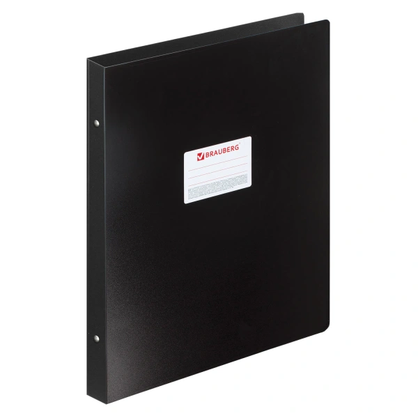Папка на 4 кольцах БОЛЬШОГО ФОРМАТА А3, ВЕРТИКАЛЬНАЯ, 30мм, черная, 0,8мм, BRAUBERG Cтандарт,225766 ПРОДАЖИ ПРЕКРАЩЕНЫ