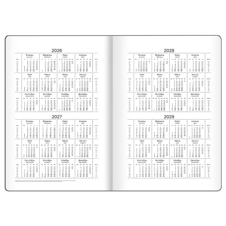 Ежедневник недатированный А5, 136л., 7БЦ BG "Пантера", soft tuch, выборочный лак 376411 - МСК «Форвард»