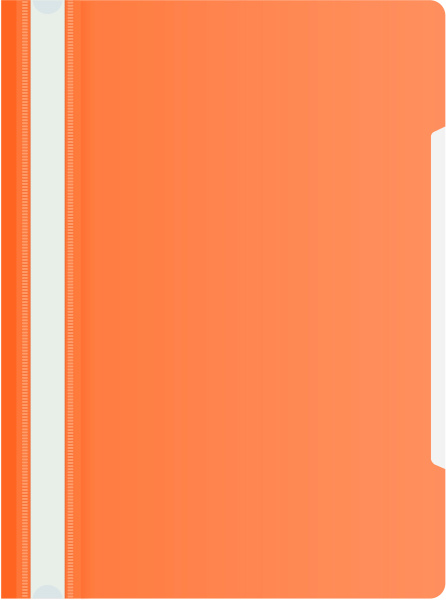 Скоросшиватель Бюрократ пластик PS20OR A4 прозрач.верх.лист оранжевый 0.12/0.16