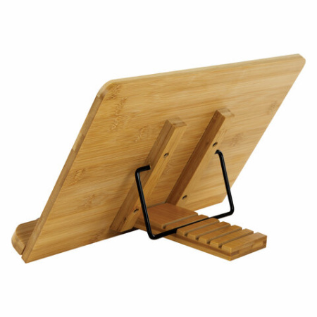 Подставка для книг и планшетов большая бамбуковая BRAUBERG, 34х24 см, регулируемый наклон, 237896 - МСК «Форвард»