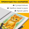 Маркеры для скетчинга двусторонние, НАБОР 60 шт., текстильный чехол, WBZ (ВБЗ), 152574 - МСК «Форвард»