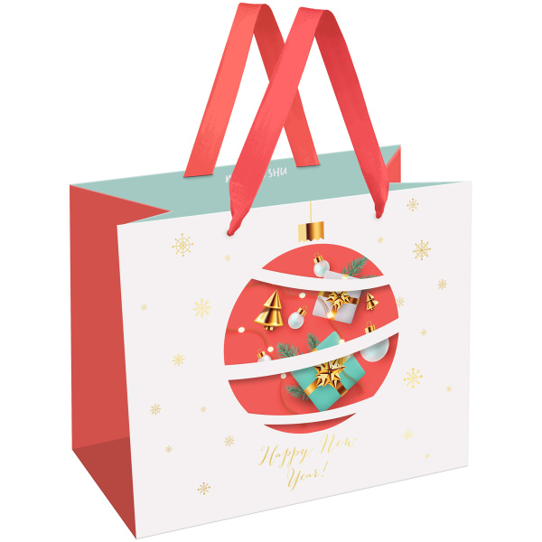 Пакет подарочный 23*18*10см MESHU "Christmas toy", фольга, матовая ламинация MS_61703 371142 - МСК «Форвард»