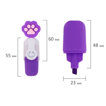 Набор текстовыделителей с топперами 6 ЦВЕТОВ НЕОН, "ЛАПКИ", линия 1-4 мм, FUNSTER (ФАНСТЕР), 152645 - МСК «Форвард»
