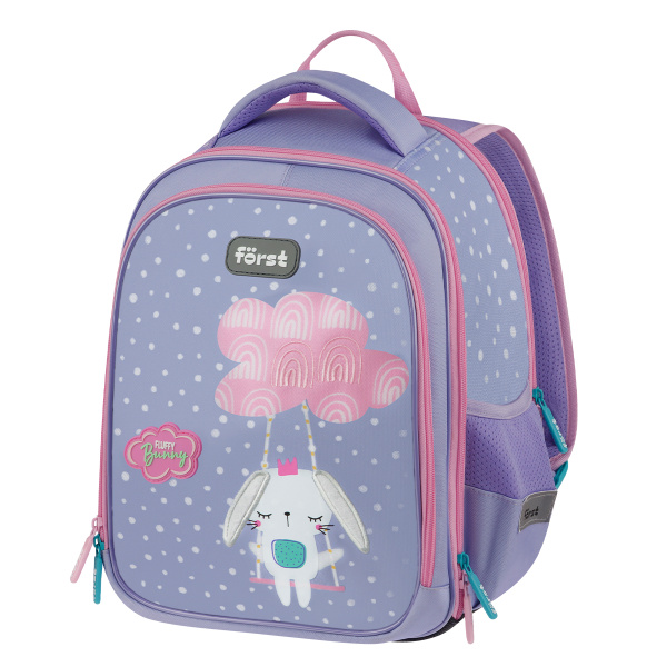 Рюкзак Först F-Cloud "Fluffy Bunny" 37*28,5*16,5см, 3 отделения, 3 кармана, анатомическая спинка FT-RM-152501 379230