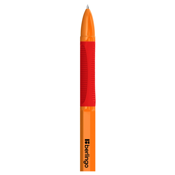 Ручка шариковая Berlingo "Tribase grip orange" красная, 0,7мм, грип корпус оранжевый CBp_70963 355444 - МСК «Форвард»