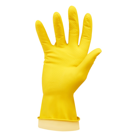 Перчатки резиновые хозяйственные OfficeClean Универсальные, разм. М, желтые, пакет с европодвесом 248569 - МСК «Форвард»