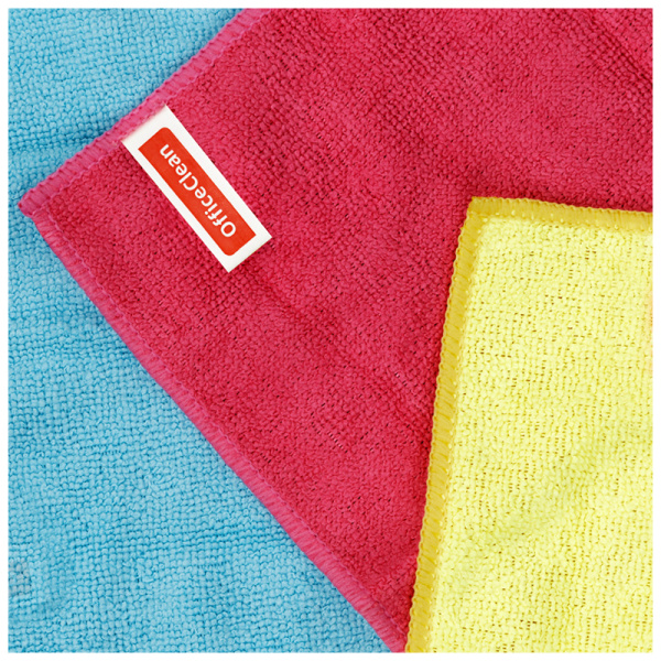 Салфетки для уборки OfficeClean "Стандарт", 3шт., микрофибра, 30*30см, европодвес 320864 - МСК «Форвард»