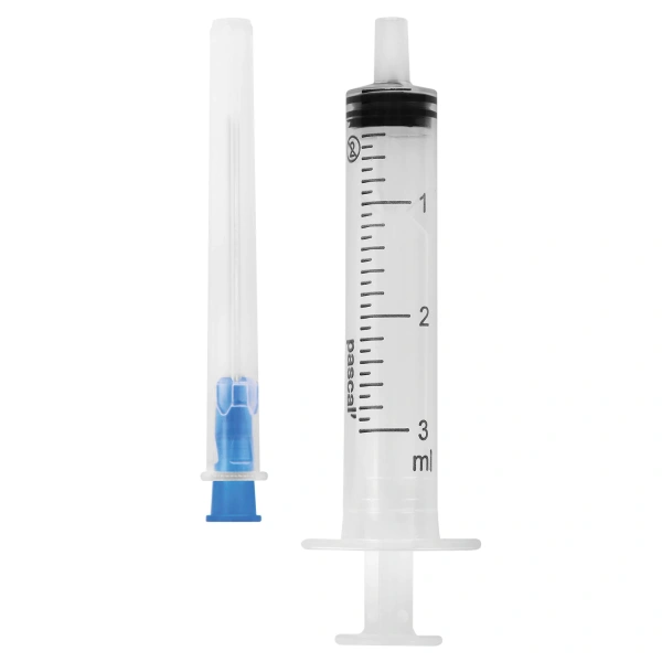 Шприц 3-х компонентный PASCAL, 3 мл. КОМПЛЕКТ 100 шт. в пакете, игла 0,6х30 - 23G, 120305 630497