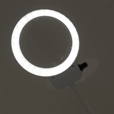 Лупа настольная с LED-ПОДСВЕТКОЙ, диаметр 110 мм, увеличение 3, корпус белый, BRAUBERG, 455930 - МСК «Форвард»