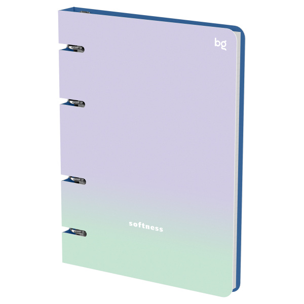 Тетрадь на кольцах А5, 120л., BG "Мягкость", картон, софт-тач ламинация 382718