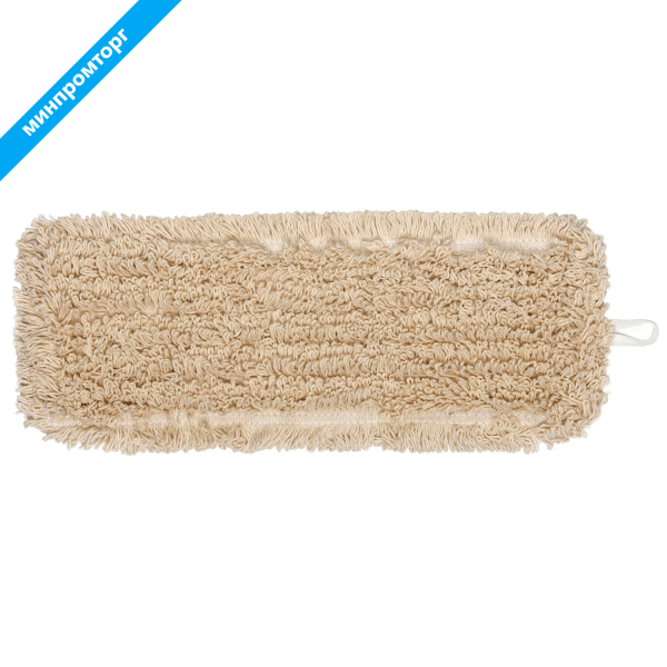 Насадка МОП плоская для швабры/держателя 50см, уши/карманы (ТИП У/К), нашивной хлопок, LAIMA EXPERT 605304