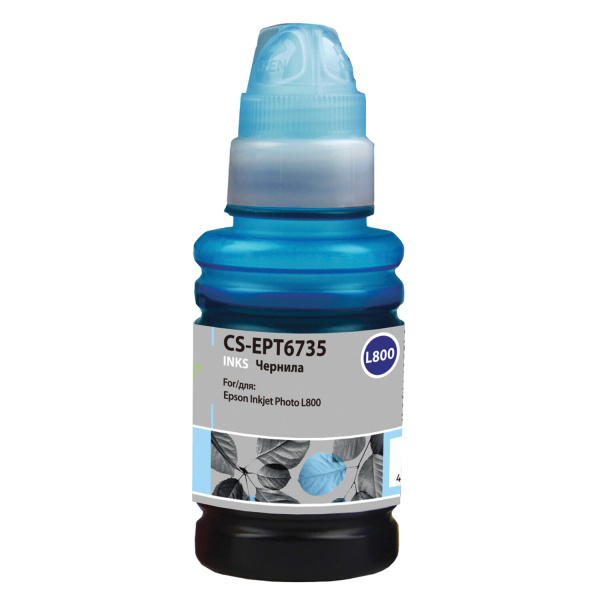 Чернила CACTUS (CS-EPT6735) для СНПЧ EPSON L800/L810/L850/L1800, светло-голубые, 0,1л CS-EPT6735 361925