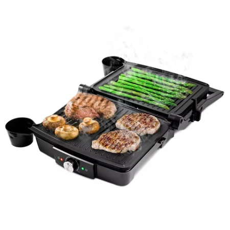 Электрогриль KITFORT KT-1656, 2000 Вт, фиксированные панели, регулировка температуры, серебристый 458194 - МСК «Форвард»