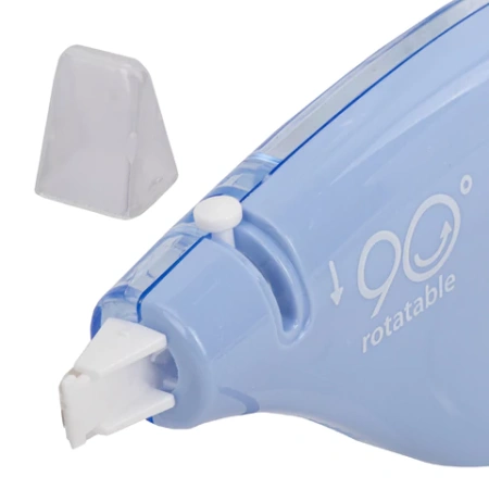 Корректирующая лента BRAUBERG PASTEL 5 мм х 12 м, вращающийся наконечник 90°, механизм перемотки, корпус голубой, блистер, 272488 - МСК «Форвард»