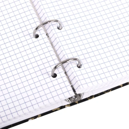 Тетрадь на кольцах А5 165х215 мм, 120 листов, твердый картон, клетка, BRAUBERG, "Leopard", 404712 - МСК «Форвард»