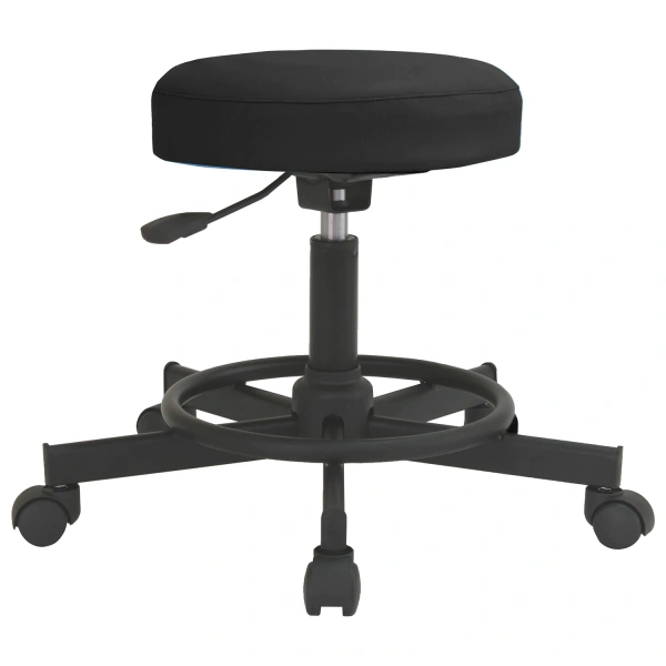 Стул кресло оператора РС12, без спинки, без подлокотников, кожзам, черное, РС01.00.12 б/сп 531643