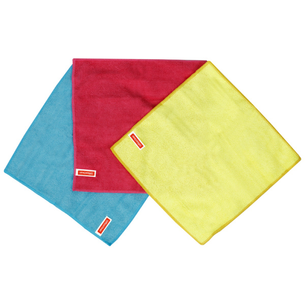 Салфетки для уборки OfficeClean "Стандарт", 3шт., микрофибра, 30*30см, европодвес 320864 - МСК «Форвард»