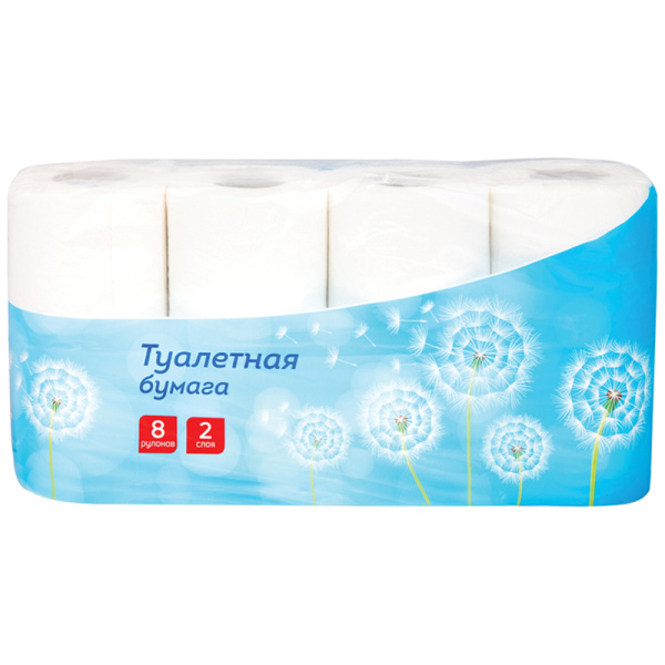 Бумага туалетная OfficeClean 2-слойная, 8шт., 16,2м тиснение, белая 249815/50202445