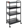 Этажерка "Ладья-34КС" офисно-бытовая 3 яруса+столик, металл, черная, 44,5х30х84 см, Э 357 Ч 609167 - МСК «Форвард»