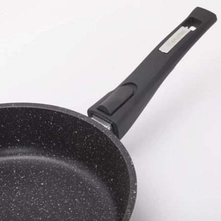 Сковорода 26 см, съемная soft-touch ручка, крышка, антипригарное покрытие, МЕЧТА "Гранит Black", с026802 700716 - МСК «Форвард»
