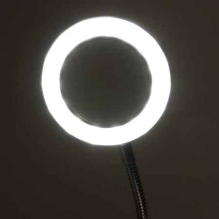 Лупа настольная на прищепке с LED-ПОДСВЕТКОЙ, диаметр 75 мм, увеличение 3, BRAUBERG, 455931 - МСК «Форвард»