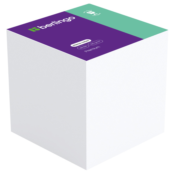 Блок для записи Berlingo "Premium" 9*9*9см, белый, 100% белизна 100г/м2 ZP8600 290211