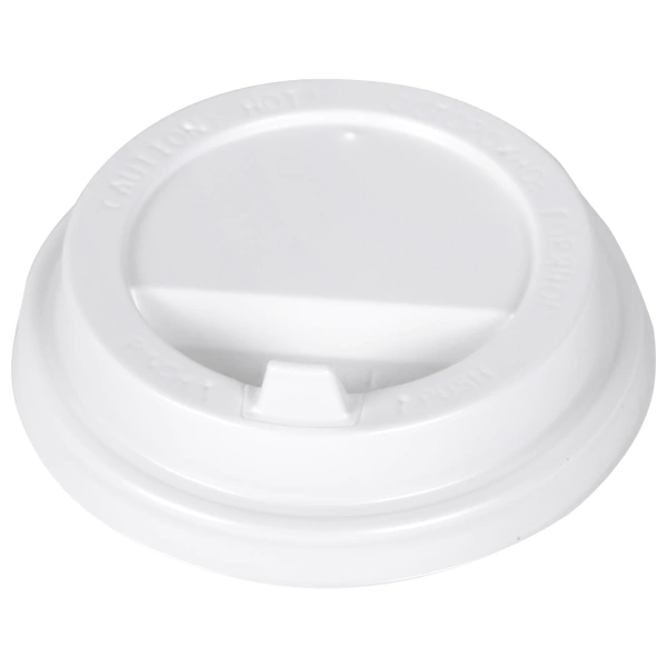 Крышка для стакана 200-250мл диаметр 80мм 100 штук с клапаном-носиком белая, СКАНДИПАКК, 8027 774080 602310