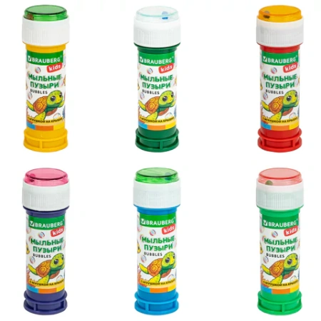 Мыльные пузыри 60 мл, КОМПЛЕКТ 36шт с игрушкой на крышке, BRAUBERG KIDS, 665453 - МСК «Форвард»
