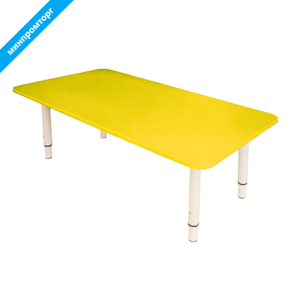 Стол детский "Дошколенок" (ш900*г450*в400-580мм), рост 0-3 (85-145см),пластик желтый, 531599 под заказ 8 дней