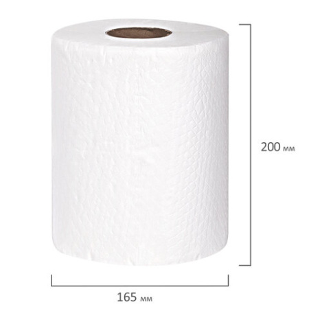 Полотенца бумажные спайка 2 рулона по 80 метров, LAIMA МЕГА РУЛОН, 2 слоя, 20х25 см, 100% целлюлоза, 116377 - МСК «Форвард»