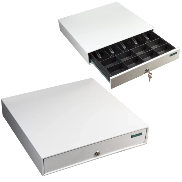 Ящик денежный для кассира Меркурий 100 БОЛЬШОЙ, 432х428х88мм, отделений для монет - 8, для купюр - 5 290074