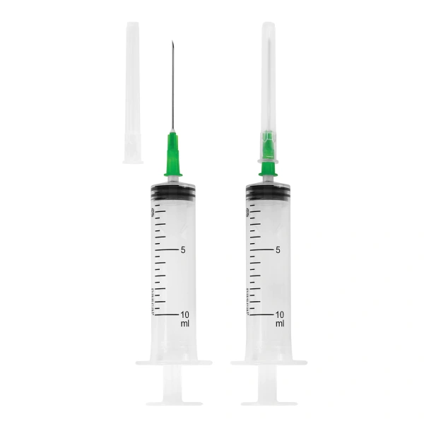 Шприц 3-х компонентный PASCAL, 10 мл. КОМПЛЕКТ 100 шт. в пакете, игла 0,8х40 - 21G, 120508 630502