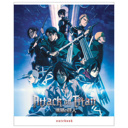 Тетрадь А5, 48 л., HATBER скоба, клетка, обложка картон, Атака Титанов 2 (микс в спайке), 48Т5В1 404847 - МСК «Форвард»