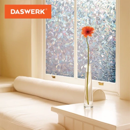 Пленка на окно самоклеящаяся статическая БЕЗ КЛЕЯ, солнцезащитная, 45х150 см, "Витраж", DASWERK (ДАСВЕРК), 607968 - МСК «Форвард»