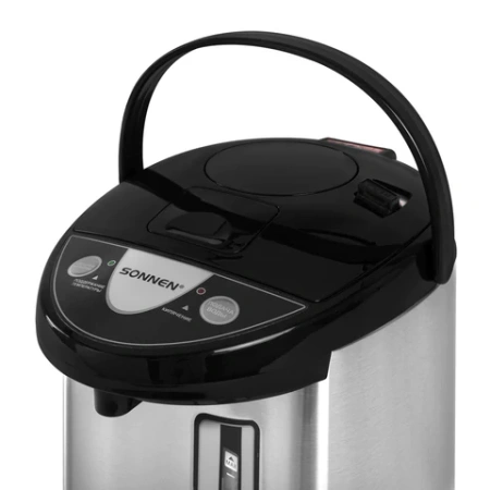 Термопот SONNEN TP-50, 5 л, 900 Вт, 1 температурный режим, 3 режима подачи воды, сталь, белый/серебро, 456711 - МСК «Форвард»