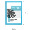 Рамка 21х30 см небьющаяся, багет 17,5 мм, пластик, BRAUBERG "Colorful", голубая, 391238 - МСК «Форвард»