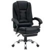 Кресло офисное CROMEX (КРОМЕКС) "Chill MS-005", с функцией вибромассажа, подножка, экокожа, черное, 532958 - МСК «Форвард»