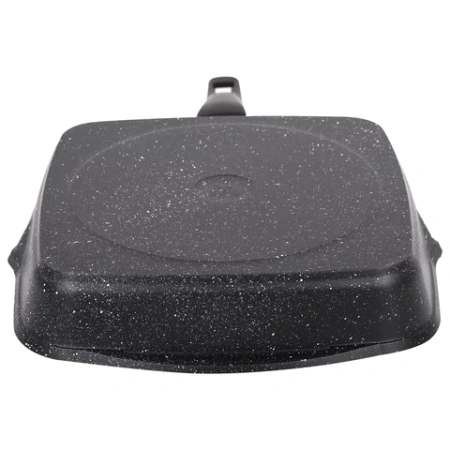 Сковорода ГРИЛЬ квадратная 26 см, съемная soft-touch ручка, крышка, антипригарное покрытие, МЕЧТА "Гранит Black", с066802 700718 - МСК «Форвард»