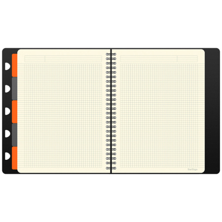 Бизнес-тетрадь А4+, 80л., Berlingo "Steel&Style Pro", клетка, на гребне, 80г/м2, перфорация, разделители, линейка, закладка, черная WNt_A4201 338474 - МСК «Форвард»