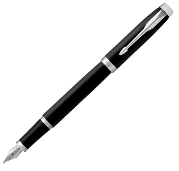 Ручка перьевая Parker "IM Essential Muted Black CT" синяя, 0,8мм, подарочная упаковка 2143637 318944