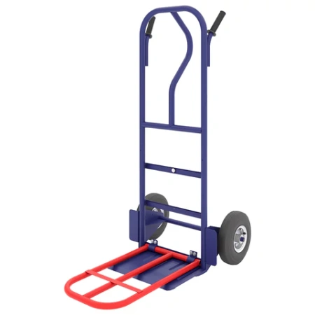 Тележка грузовая двухколесная, с дополнительной откидной полкой, КГ 250 П (грузоподъемность - 250 кг, колёса D=250 мм), КГ250П 602295 - МСК «Форвард»