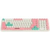 Клавиатура беспроводная бесшумная USB, 105 клавиш, SONNEN K303PM, слоновая кость / розовый / мятный, 513977  - МСК «Форвард»