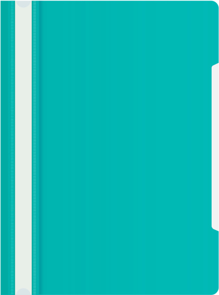 Скоросшиватель Бюрократ пластик PS20TURG A4 прозрач.верх.лист бирюзовый 0.12/0.16