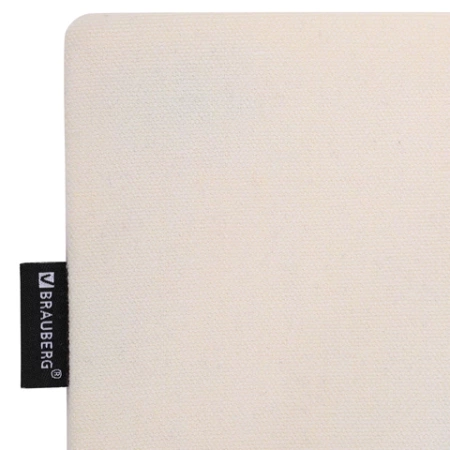 Сумка шоппер BRAUBERG PREMIUM, канвас, 40х35 см, на кнопке, карман, бежевый, "Tic-tac-toe", 271902 - МСК «Форвард»