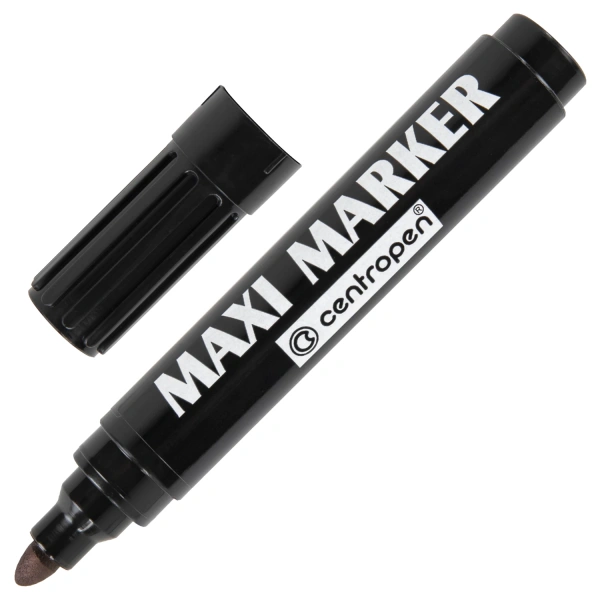 Маркер перманентный универсальный ЧЕРНЫЙ CENTROPEN "Maxi Marker", 2-4 мм, 8936 5 8936 0112 151125