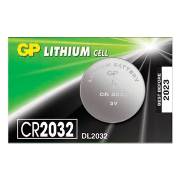 Батарейка GP Lithium (отрывной блок), CR2032, литиевая, 1 шт, блистер, CR2032-7C5 CR2032-7CR5 454101